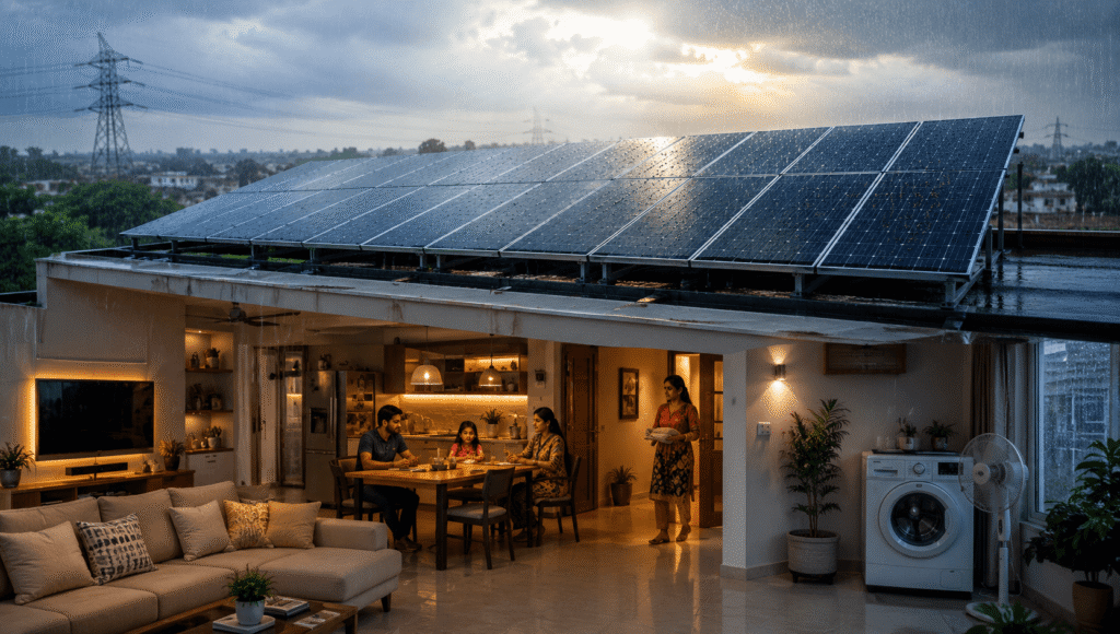 Solar Panel Performance During Rain